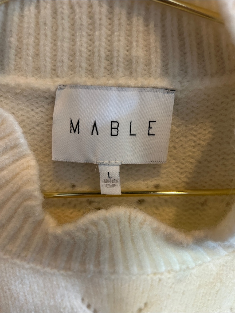 Mable Cream Sleeveless Knit Sweater Vest with Red & Blue Embroidery - Picture 2 of 5